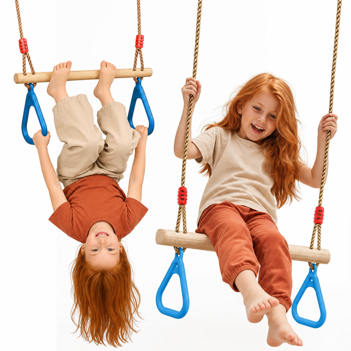 2in1 Schommelset: Trapeze + Turnringen