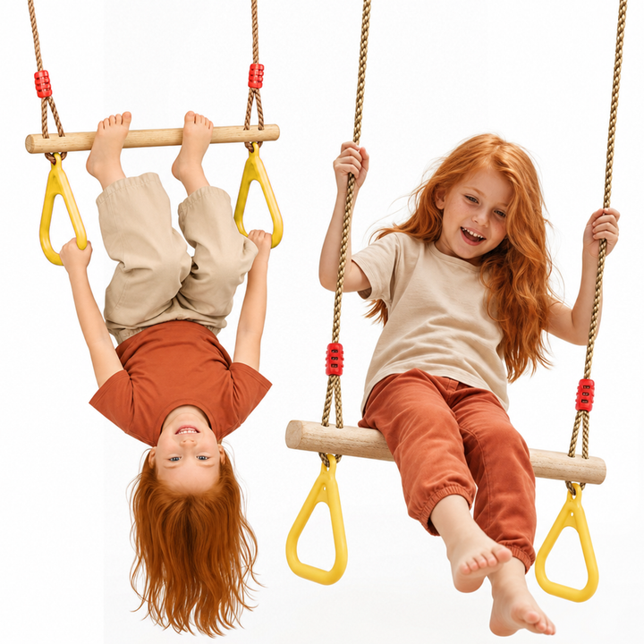 2in1 Schommelset: Trapeze + Turnringen