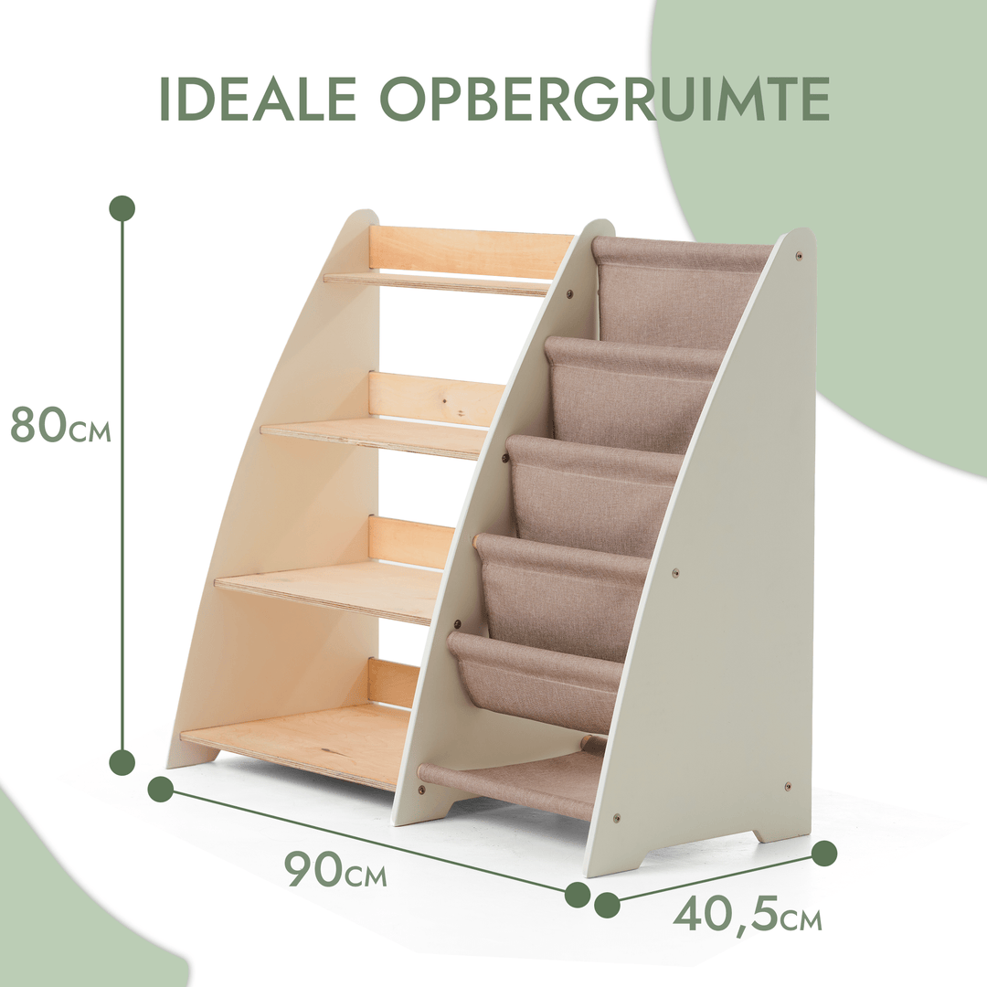 2 - in - 1 Montessori Plank voor Boeken en Speelgoed voor Peuters - Goodevas NL