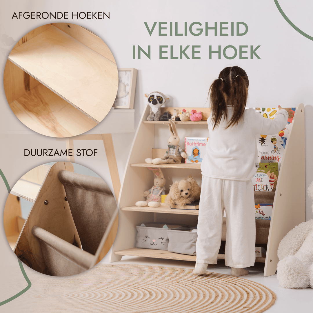 2 - in - 1 Montessori Plank voor Boeken en Speelgoed voor Peuters - Goodevas NL