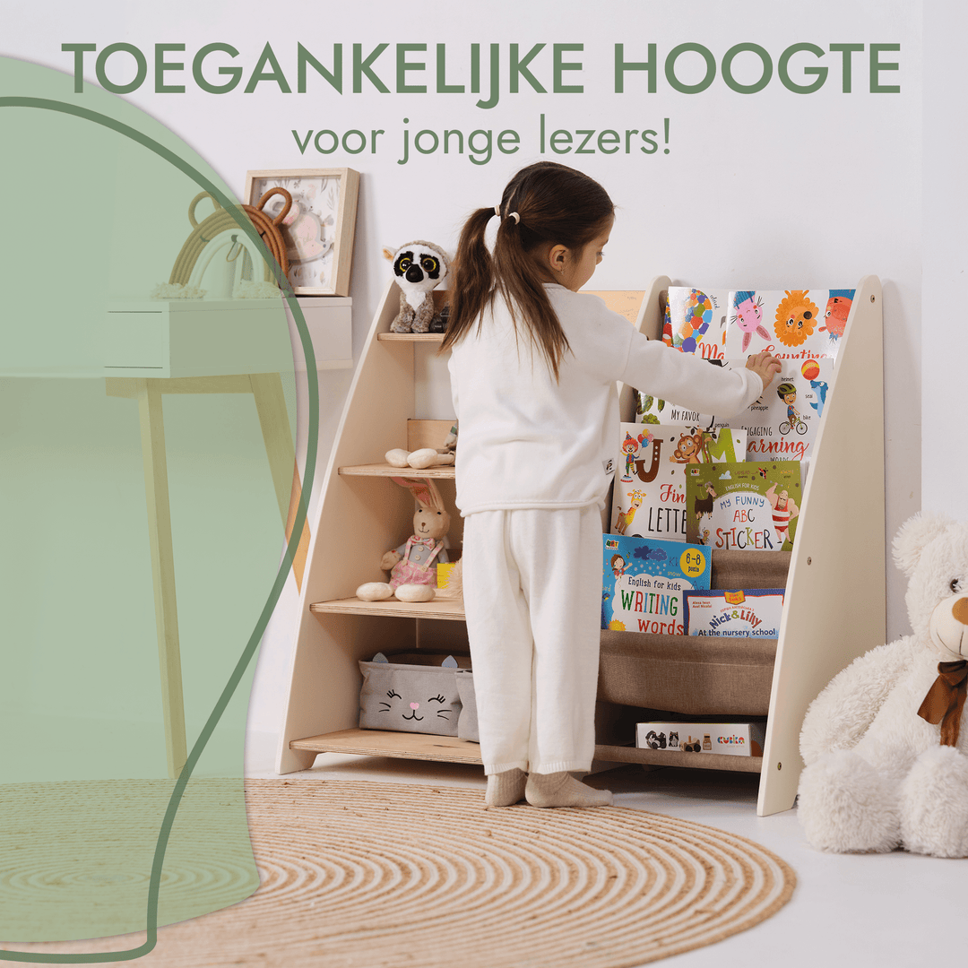 2 - in - 1 Montessori Plank voor Boeken en Speelgoed voor Peuters - Goodevas NL