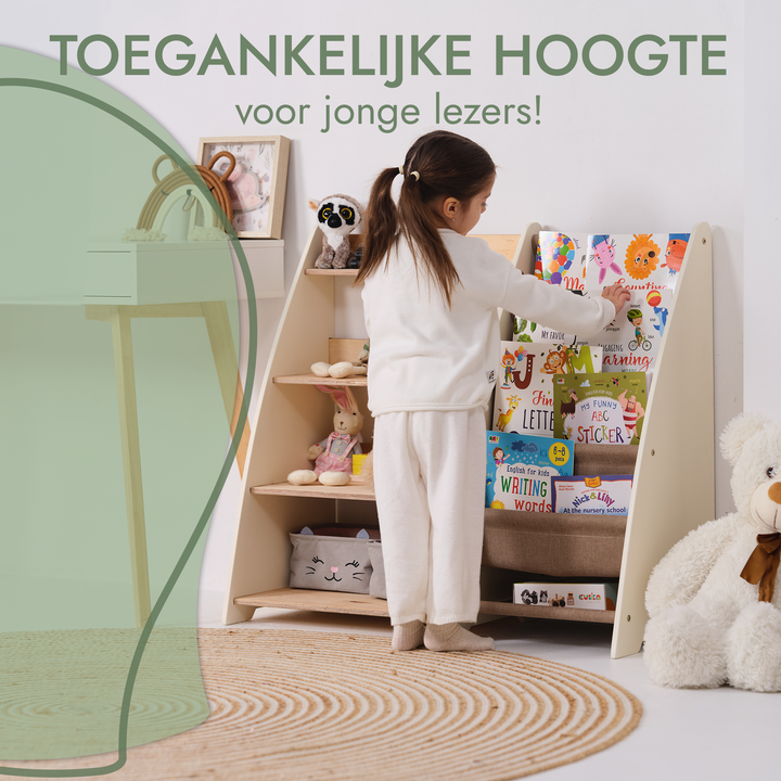 2-in-1 Montessori Plank voor Boeken en Speelgoed voor Peuters