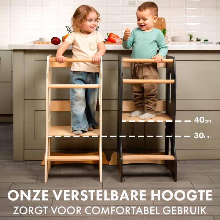 Montessori Leertoren: Keukenhulp – Grijs