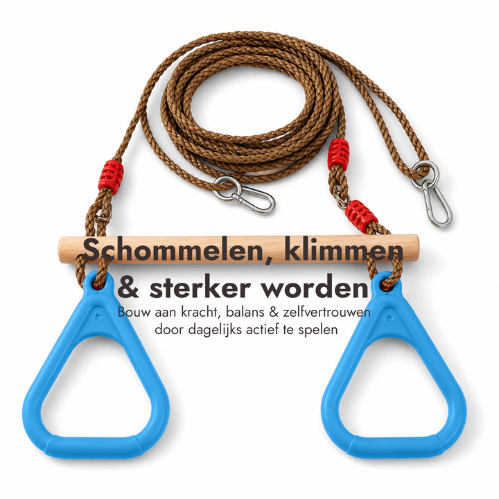 2in1 Schommelset: Trapeze + Turnringen