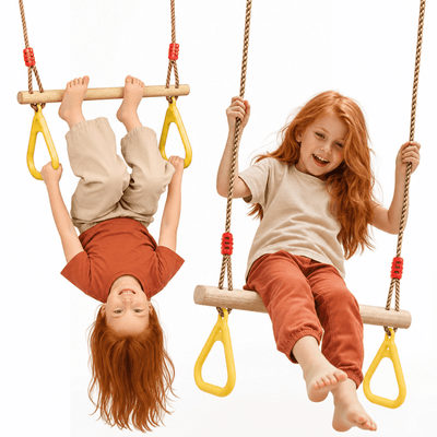 2in1 Schommelset: Trapeze + Turnringen