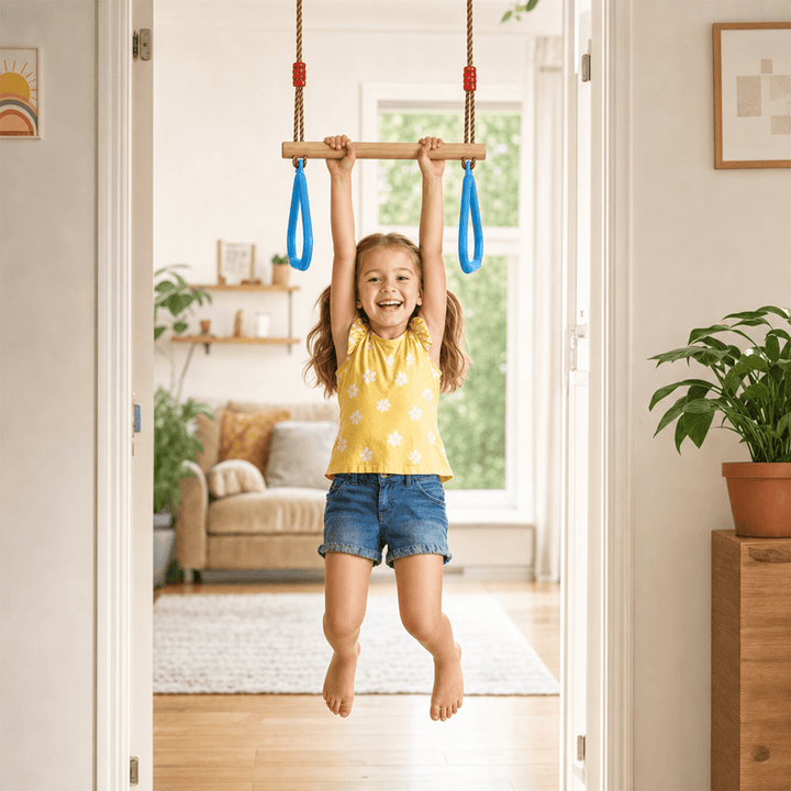 2in1 Schommelset: Trapeze + Turnringen - Goodevas NL
