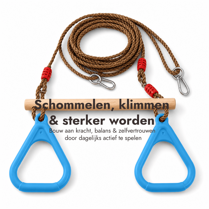2in1 Schommelset: Trapeze + Turnringen - Goodevas NL