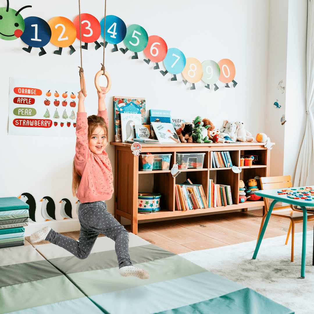 3 - in - 1 Schommel set: Touwladder + Gymnastiekringen + Schotelschommel - Goodevas NL