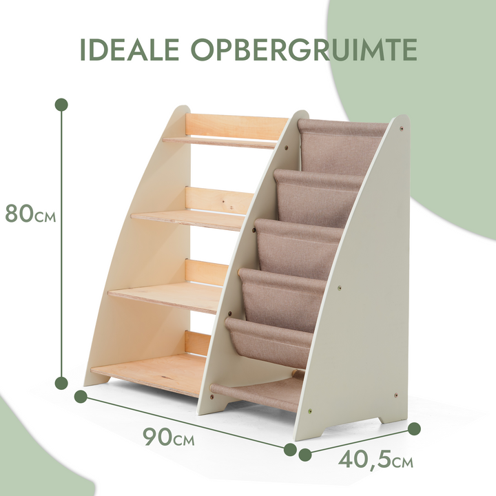 2-in-1 Montessori Plank voor Boeken en Speelgoed voor Peuters