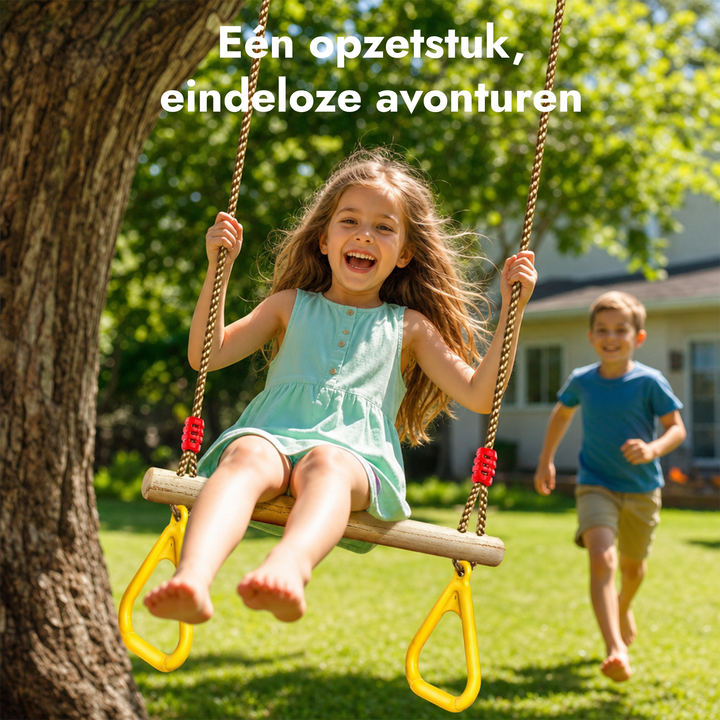 2in1 Schommelset: Trapeze + Turnringen