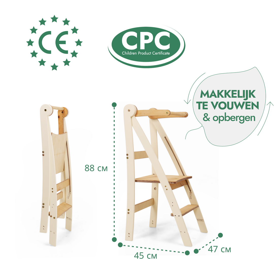 Montessori Leerstoel - In Hoogte Verstelbare Kinderstoel