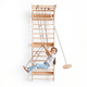 5-in-1 houten klimrek voor kinderen met optrekstang & 3-in-1 schommelset