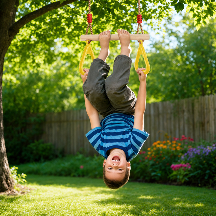 2in1 Schommelset: Trapeze + Turnringen