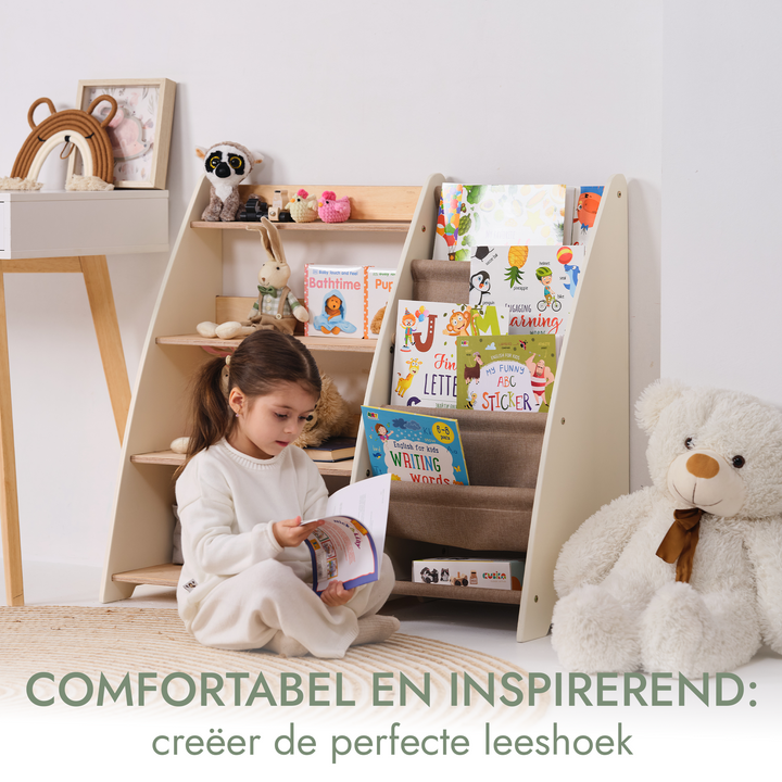 2-in-1 Montessori Plank voor Boeken en Speelgoed voor Peuters