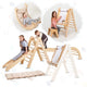 6-in-1 Montessori-Klimrek Set: Driehoek Ladder + Boog/Schommelstoel + Glijbaan/Helling + Net + Kussen + kunsttoevoeging