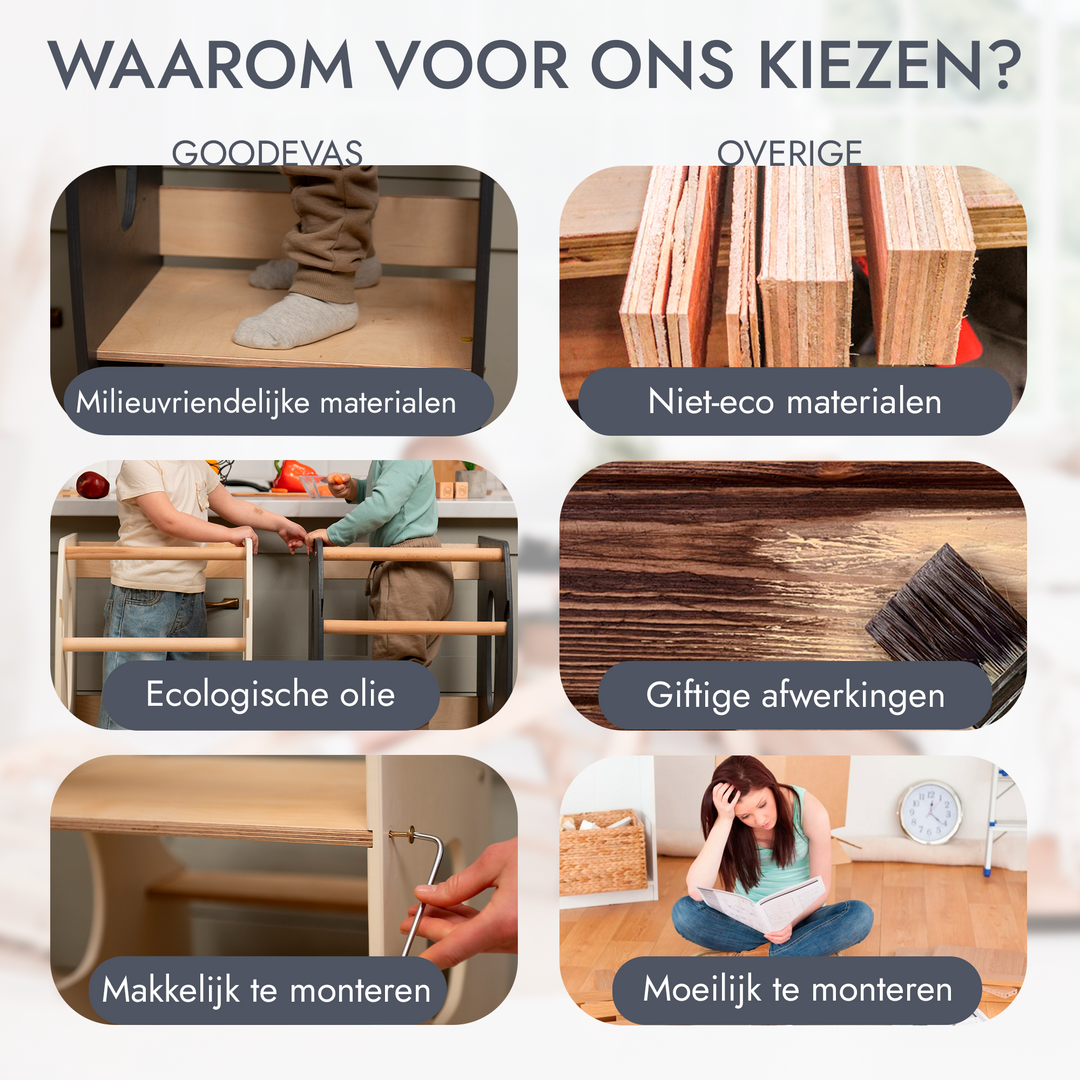 Montessori Leertoren: Keukenhulp – Grijs