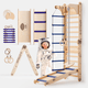 Apollo Zweedse Wand / Klimladder voor Kleine Astronauten + Maanschommel Set + Glijbord