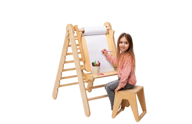 5-in-1 houten klimrek voor kinderen met optrekstang & 3-in-1 schommelset