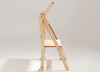 Leren toren: Vouwbare trap voor peuters - Grijs