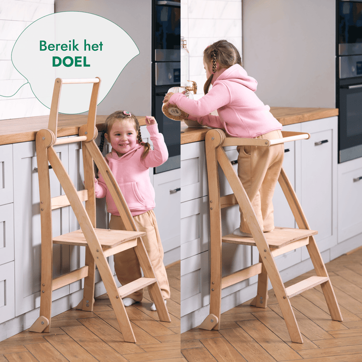 Kids Helper: Een Multifunctionele Opvouwbare Opstapkruk voor Kinderen - Goodevas NL
