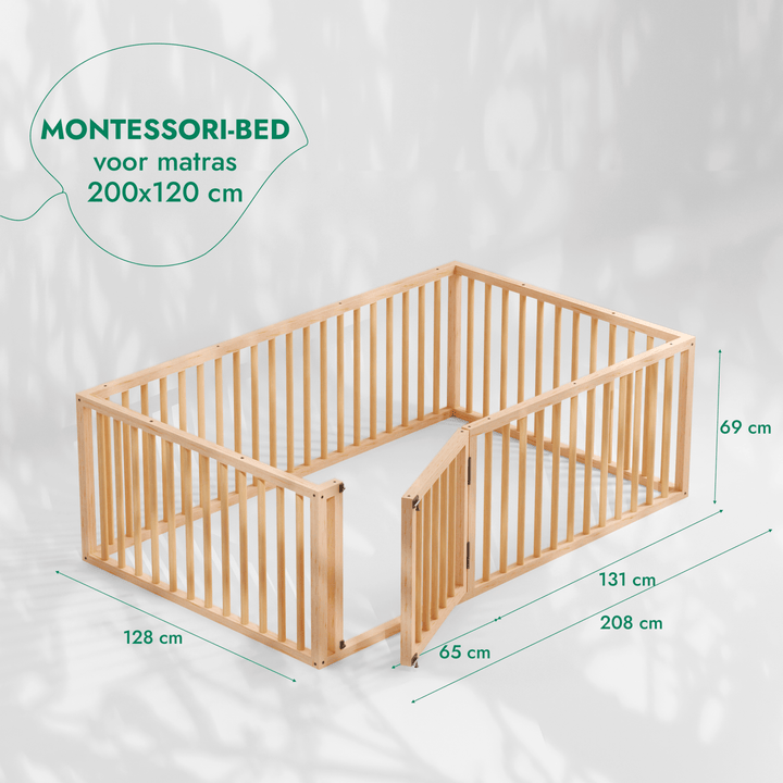 HOMCOM kinderbed met bedzak en speelgoedzak, voor 3 , houten bed voor jongens en meisjes HOMCOM kinderbed met bedzak en speelgoedzak, voor 3 , houten bed voor jongens en meisjes