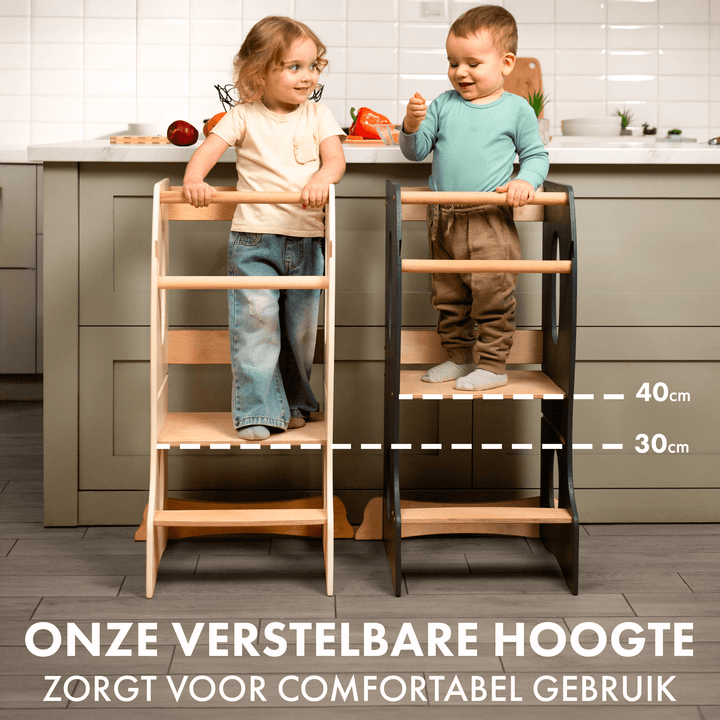 Montessori Leertoren: Keukenhulp – Grijs - Goodevas NL