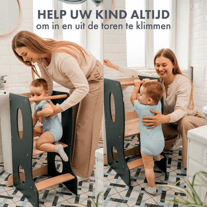 Montessori Leertoren: Keukenhulp – Grijs - Goodevas NL