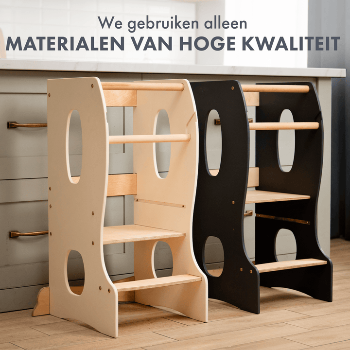 Montessori Leertoren: Keukenhulp – Grijs - Goodevas NL