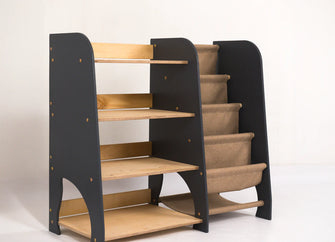 2-in-1 Montessori Plank voor Boeken en Speelgoed voor Peuters