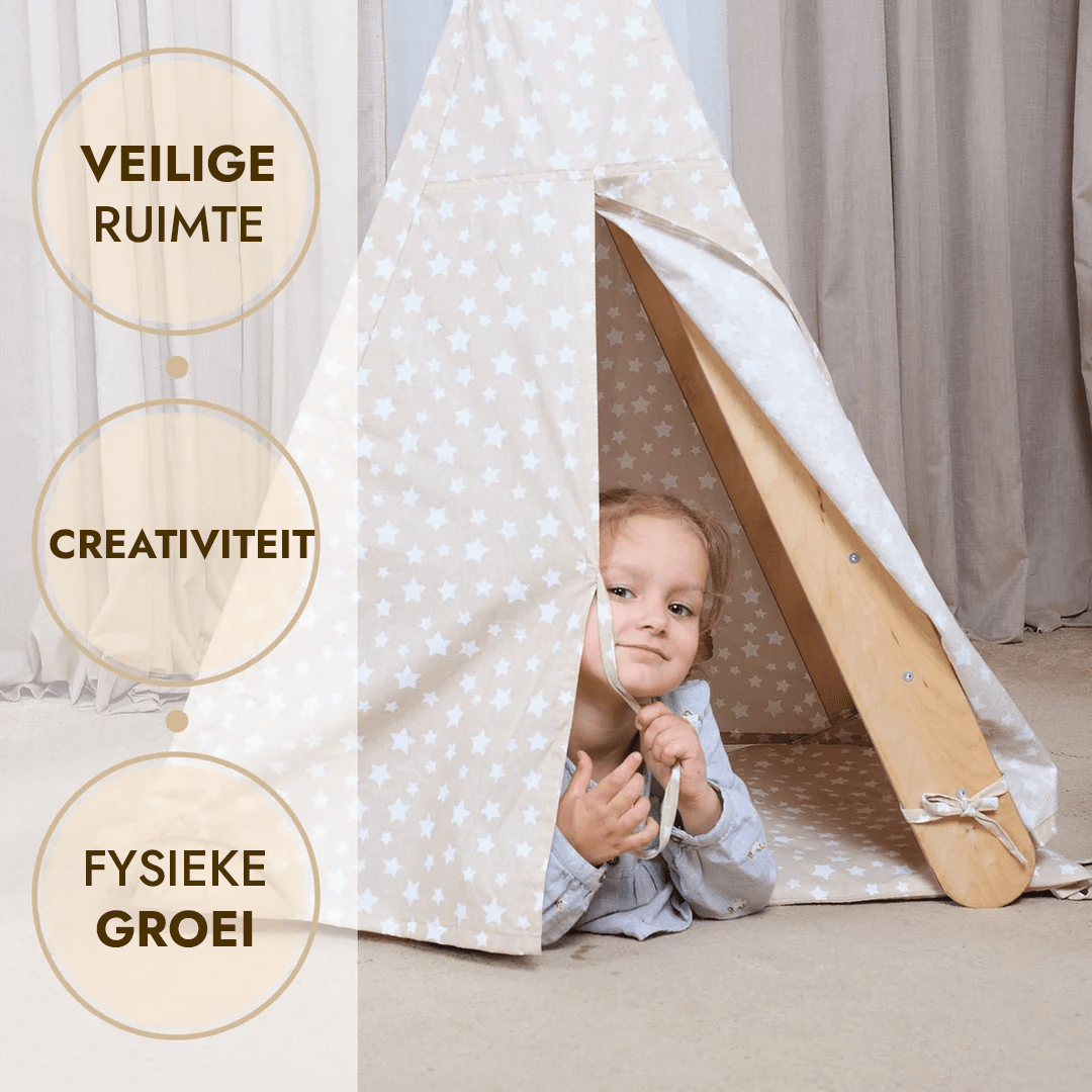 Speeltentcover met mat voor klimmend driehoekladder - Goodevas NL