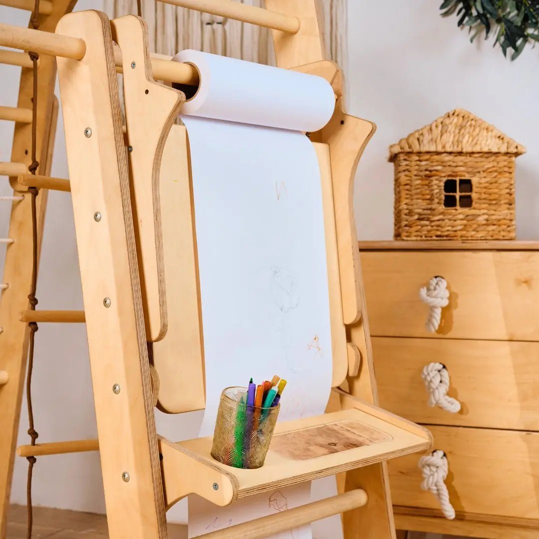 Staffelei mit Kinderstuhl – Perfekt für Indoor Klettergerüst - Goodevas Schweiz