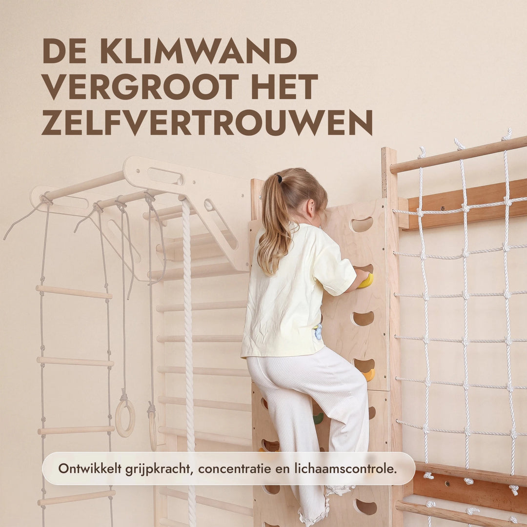 Uitbreiding voor wandrek: klimwand & net - Goodevas NL