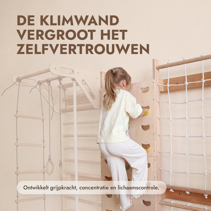 Uitbreiding voor wandrek: klimwand & net - Goodevas NL