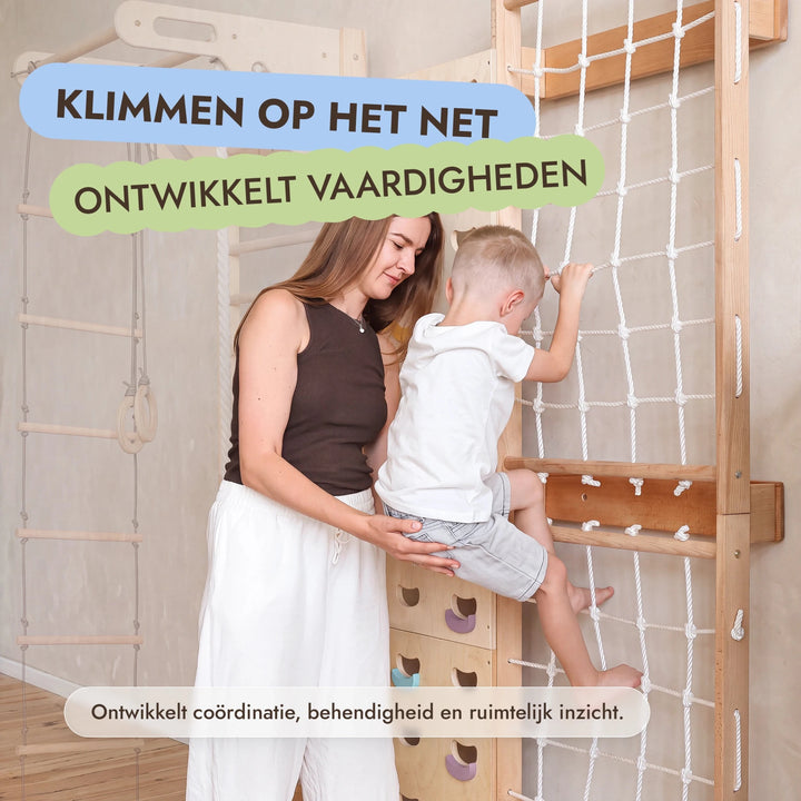 Uitbreiding voor wandrek: klimwand & net - Goodevas NL